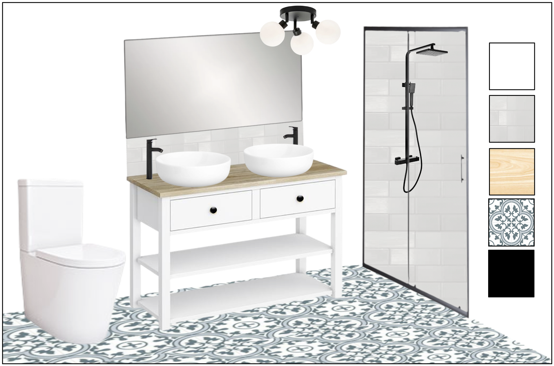 Vintage meets Contemporary Bathroom — image 1